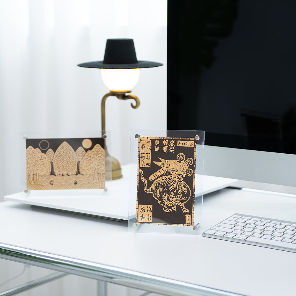Traditional Korean Symbol Art Cards – Contemporary Cultural Artwork 6Set – GLEAF