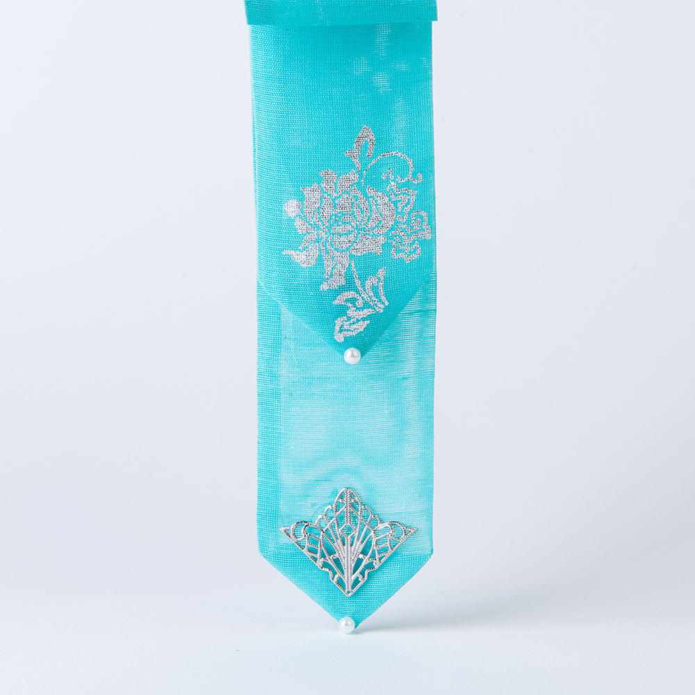 GLEAF jade green peony hairpin with silver leaf detail – handmade Korean traditional accessory
