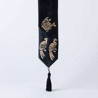 GLEAF silk keychain featuring gold-leaf stamped carp and pheasant design – traditional Korean handcrafted item