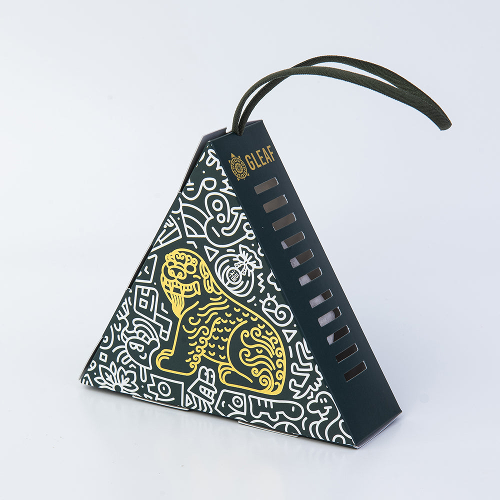 GLEAF Haetae motif fragrance sachet in green with wildflower scent – made in Korea