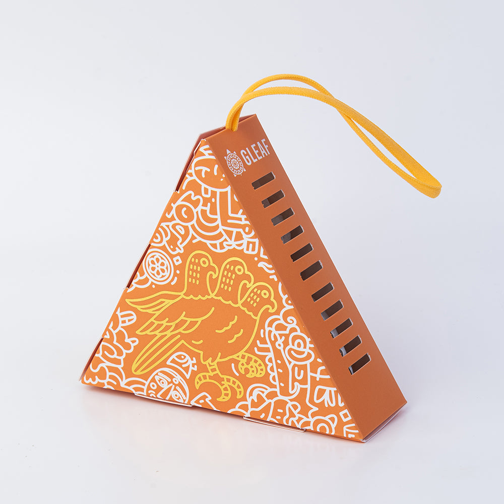 GLEAF eagle motif fragrance sachet in orange with citrus scent – made in Korea