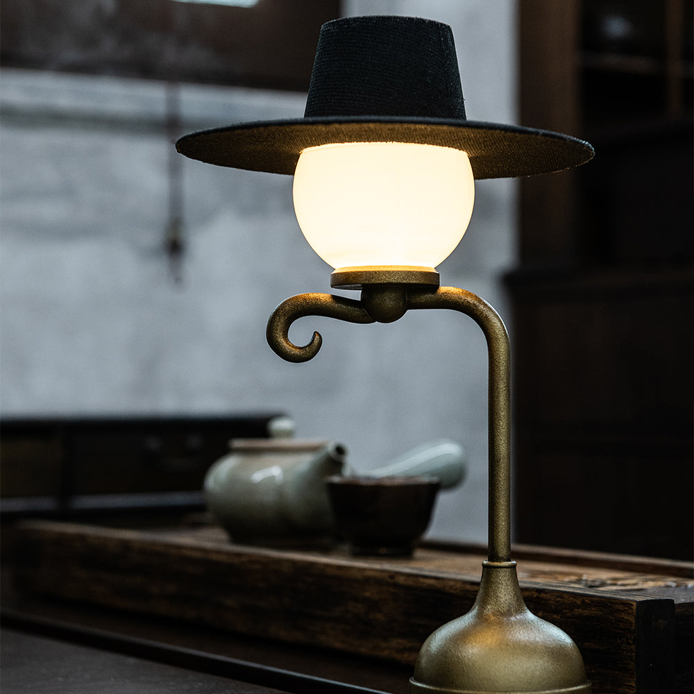Handcrafted Korean Table Lamp Inspired by Traditional Gat Hat – GLEAF