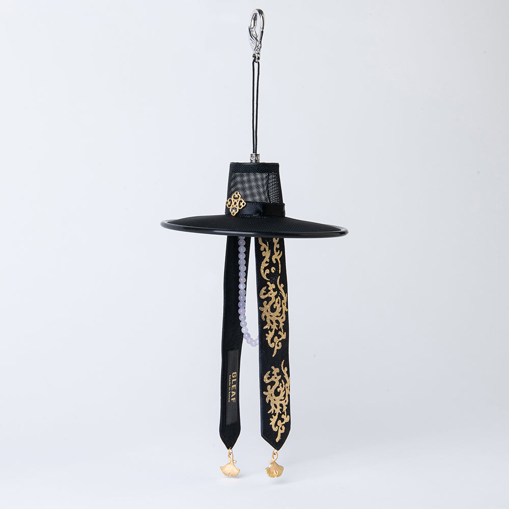 Korean Artisan Keychain – Gold-Leaf Stamped Gat Ornament – GLEAF