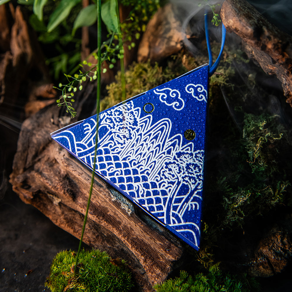 Luxury Korean scented sachet – Irwolobongdo design, blue color, made in Korea by GLEAF